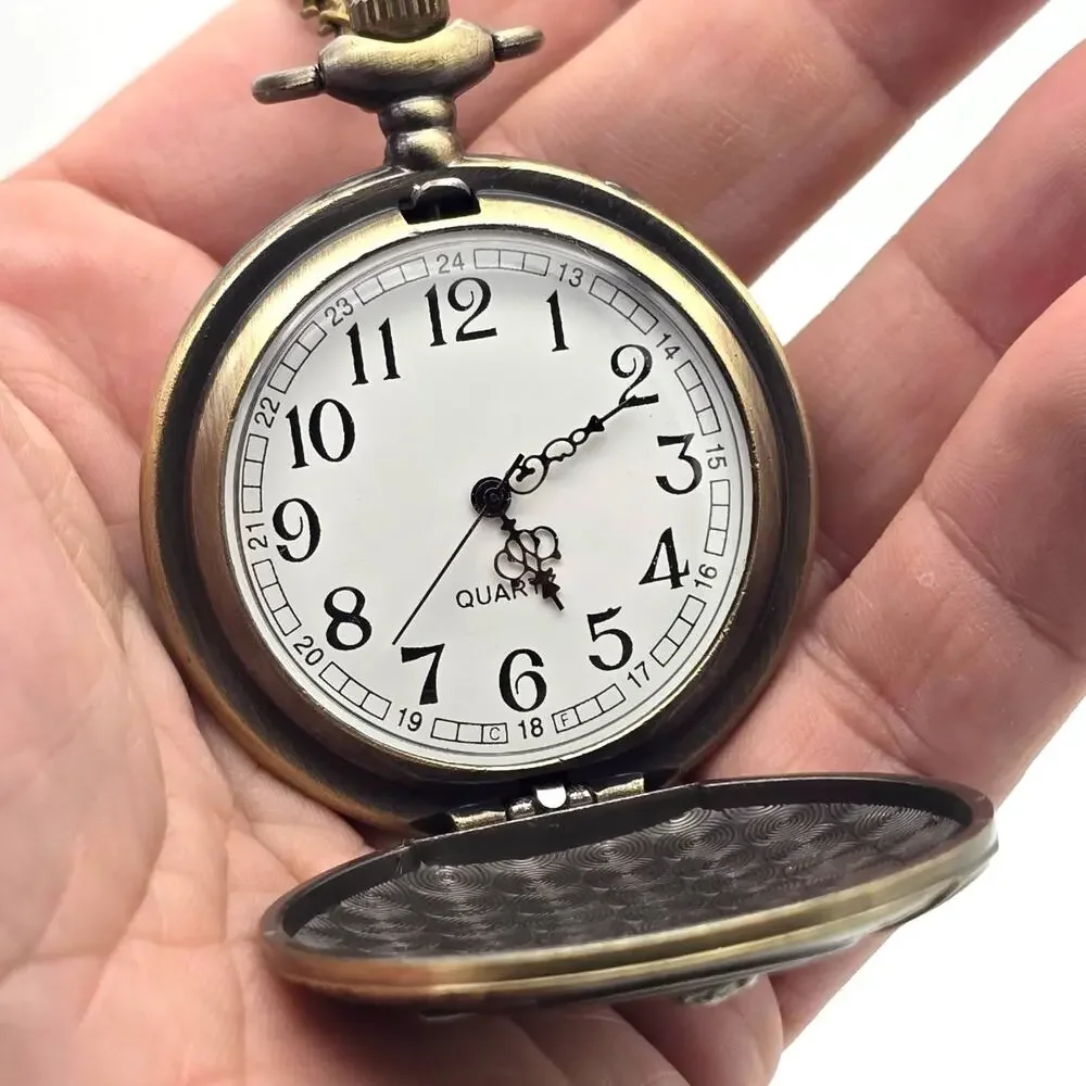 Moses & Ten Commandments Pocket Watch – Personalized Christian Bronze Gift
